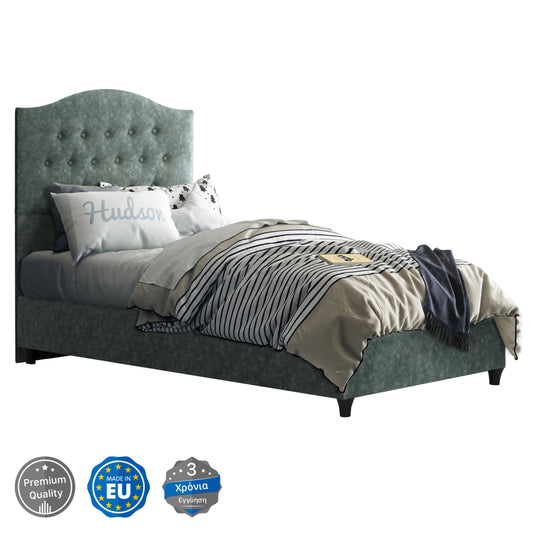 HM651.27 bed MALENA, Nubuck-type GREEN fabric, 90x200 image 1