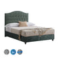 Bed MALENA HM647.27, green NUBUCK-type fabric, 120x200cm image 1