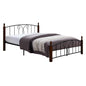 Double Bed Suzie HM585 for mattress 150x200cm, Metal-Wood image 1