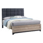 BED DOUBLE AELIA HM684 GREY FABRIC & LEGS-SONAMA MDF 166x204x129Hcm. image 1
