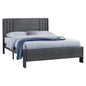 DOUBLE BED CREDENCE HM685.01 GREY FABRIC FOR MATTRESS 160X200cm. image 1