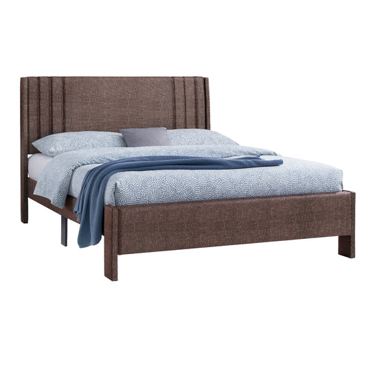 DOUBLE BED CREDENCE HM685.03 BROWN FABRIC FOR MATTRESS 160X200cm. image 1