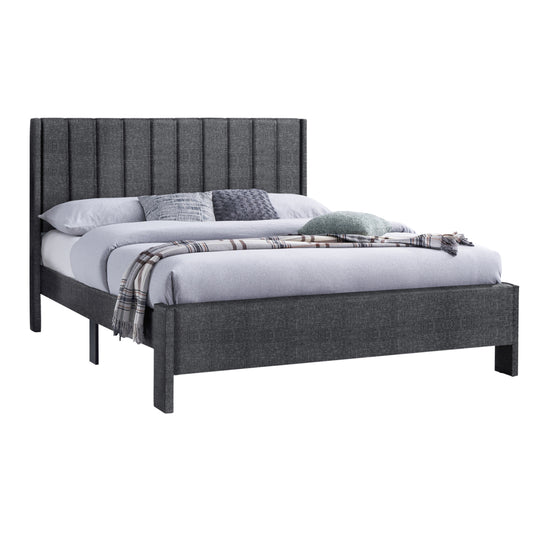 DOUBLE BED KREDEN HM686.01 GREY FABRIC FOR MATTRESS 160X200cm. image 1