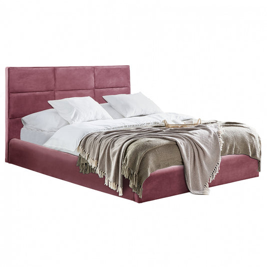 BED BRILEY HM583.02 IN DUSTY PINK VELVET WITH STORAGE SPACE 160x200 cm. image 1