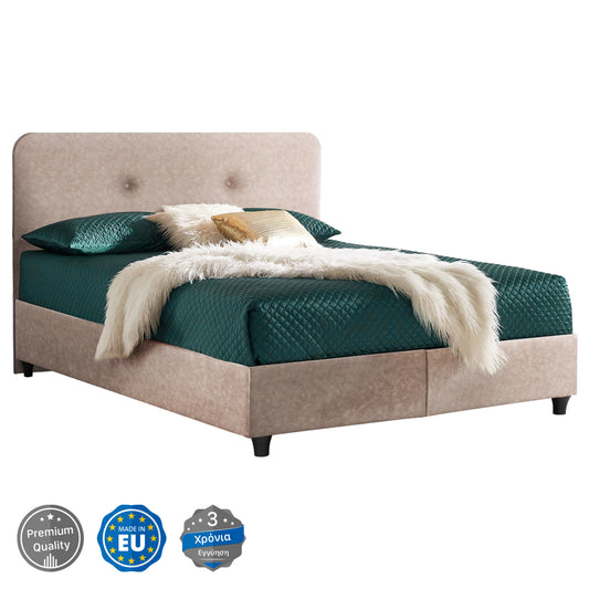 Bed FB9637.22 DOLORES, beige NUBUCK-type fabric, 150x200 image 1