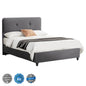 Bed HM648.10 DOLORES, grey velvet, 120x200cm image 1
