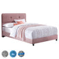 Bed HM648.12 DOLORES, dusty pink velvet, 120x200 image 1