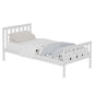 BED GIMLY HM675.03 SOLID PINE WOOD IN WHITE FOR MATTRESS 190x90cm. image 1