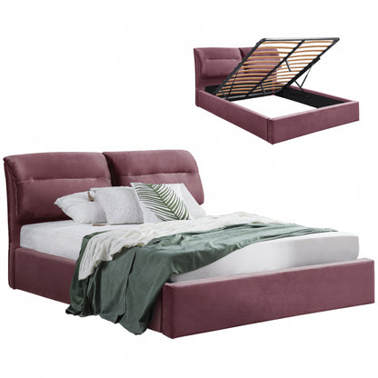 HM565.02 Kendra, Velvet DUSTY PINK, Storage Space 160x200cm image 1
