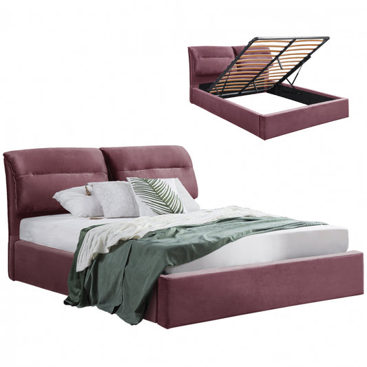 HM565.02 Kendra, Velvet DUSTY PINK, Storage Space 160x200cm image 1