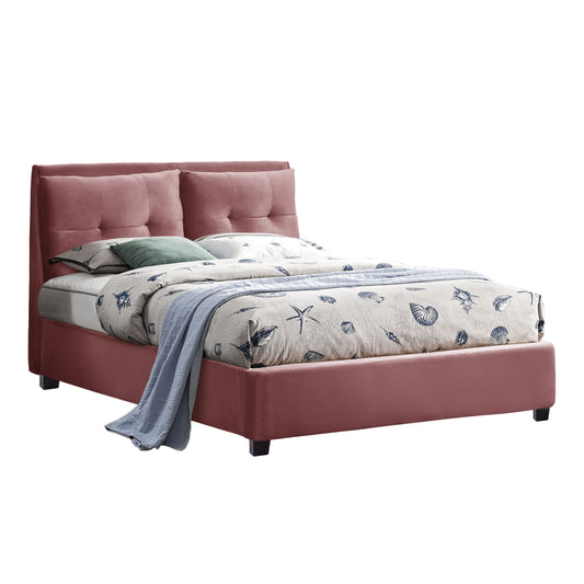 BILLIE BED IN DUSTY PINK VELVET HM551.12 160Χ200 image 1