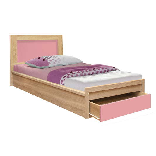 Bed with drawer Playroom HM330.02 Sonama-Pink 90x190cm image 1