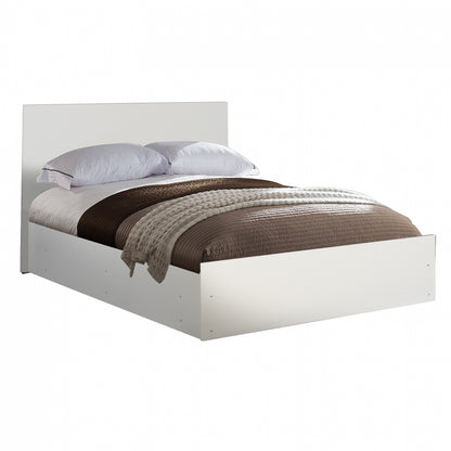 ADLER MELAMINE BED FOR MATTRESS 160Χ200cm. WHITE HM2432.03 image 1