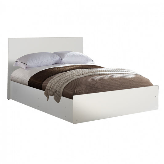 ADLER MELAMINE BED FOR MATTRESS 160Χ200cm. WHITE HM2432.03 image 1