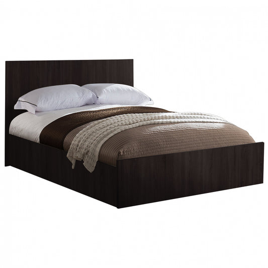 MELAMINE BED FOR MATTRESS 160Χ200cm. WENGE FB92432.02 image 1