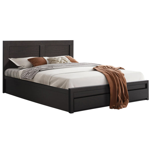 BED CAPRI HM312.11 WITH 2 DRAWERS MELAMINE IN WENGE COLOR FOR MATTRESS 150x200cm. image 1