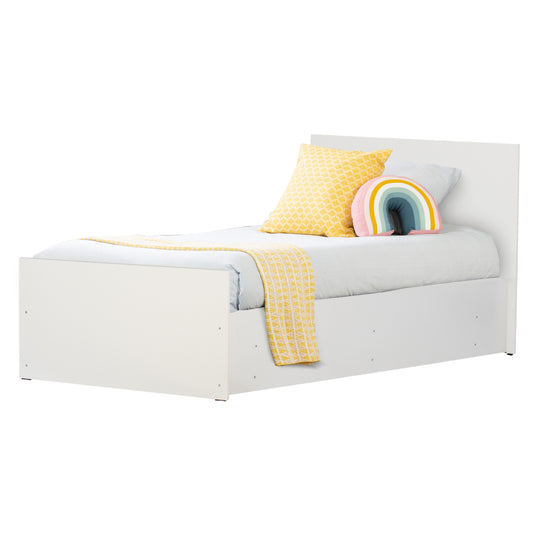 MELAMINE BED FOR MATTRESS 90X200cm. WHITE HM2433.03 image 1