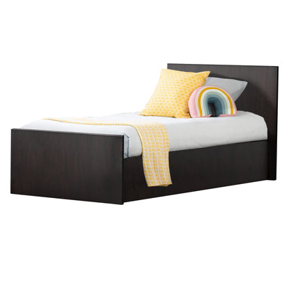 MELAMINE BED FOR MATTRESS 90X200cm. WENGE hm2433.02 image 1