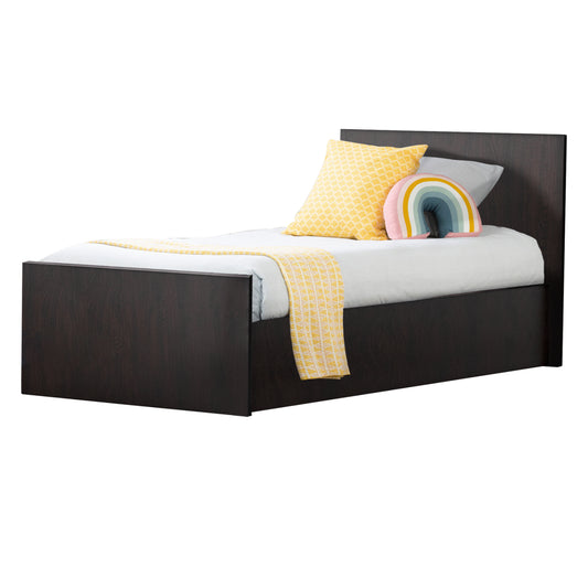 MELAMINE BED FOR MATTRESS 90X200cm. WENGE hm2433.02 image 1