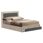 BED MELANY HM346.04 WITH 1 DRAWER IN SONOMA GREY FOR MATTRESS 90X190cm image 1