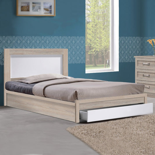 Bed Melany HM323.02 With 1 drawer Sonoma/White 110x190 image 1