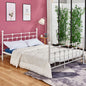 HM575.02, JACINDA Metallic Bed 150x200cm, White Color image 1