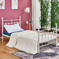 HM574.02 JACINDA Metallic Bed 90x190cm, White Color image 1