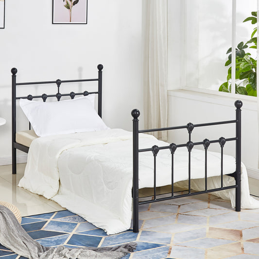 Metallic Bed, JACINDA, 90x190cm Black HM574.01 image 1