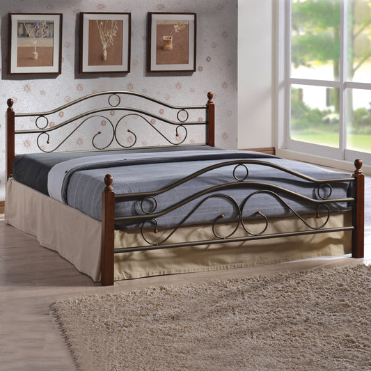 Bed Metallic-Wooden Celina HM311 150x200 cm image 1