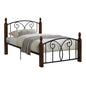 HM389 METAL & WOOD SUZIE BED FOR SINGLE MATTRESS 90x190cm. image 1