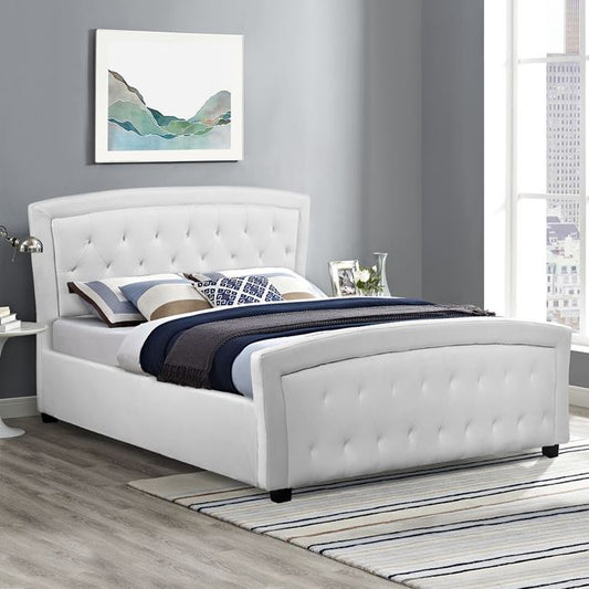 Bed Odelia with white PU HM550.01 150x200 cm image 1