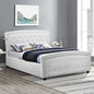 Bed Odelia with white PU HM550.01 150x200 cm image 1