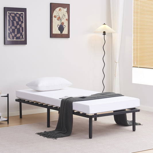 SUBSTRATE BED MARKY HM693.01 METAL IN BLACK FOR MATTRESS 190x90cm. image 1