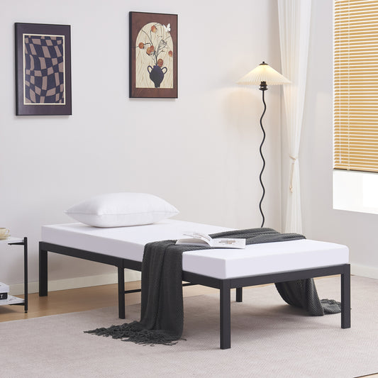 SUBSTRATE BED RANTO HM695.01 METAL IN BLACK FOR MATTRESS 190x90cm. image 1