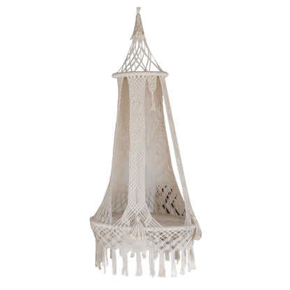 HAMMOCK ΗΜ9345 ECRU ROPE MACRAME Φ80X150Η image 1
