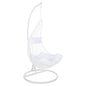 HANGING NEST MILLIE HM5996.03 METAL-SYNTHETIC RATTAN & CUSHIONS IN WHITE Φ95x195Hcm. image 1