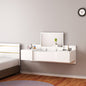 WALL MOUNTED DRESSING TABLE LINDE HM8960.11 MELAMINE IN WHITE 100x39x33Hcm. image 1