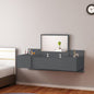 WALL MOUNTED DRESSING TABLE LINDE HM8960.12 MELAMINE IN ANTHRACITE 100x39x33Hcm. image 1
