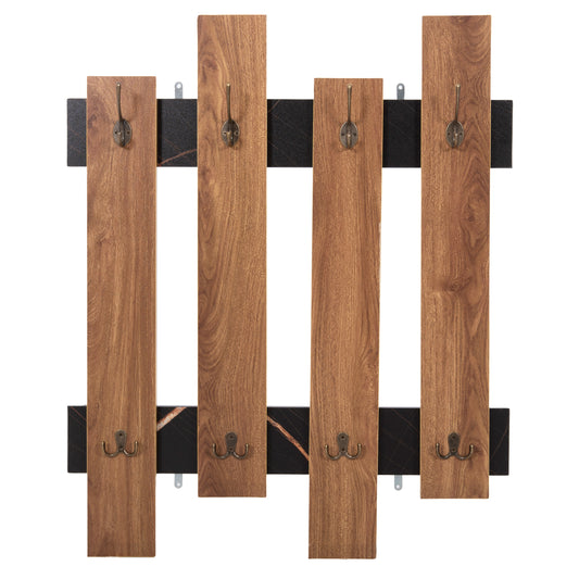 WALL COAT HANGER WESSON HM8940.15 MELAMINE IN BLACK MARBLE & NATURAL 64x4x79Hcm. image 1