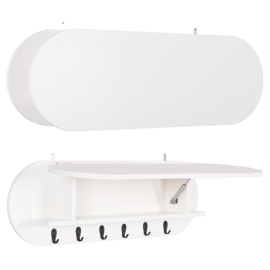 ENTRYWAY HANGER WITH CABINET SHELF STOR HM18078.01 MELAMINE IN WHITE 84x15.5x28.5Hcm. image 1