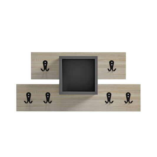 ENTRYWAY HANGER WITH SHELF SLOT HM18077.02 MELAMINE IN SONAMA-GREY 69x12x32Hcm. image 1