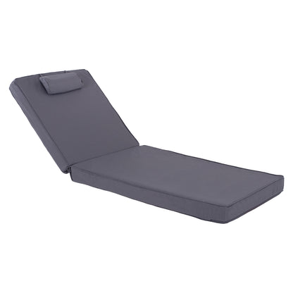 SUNBED CUSHION HM11237.30T TEXTLINE GREY 194(114+1+73)x72x11Hcm. image 1