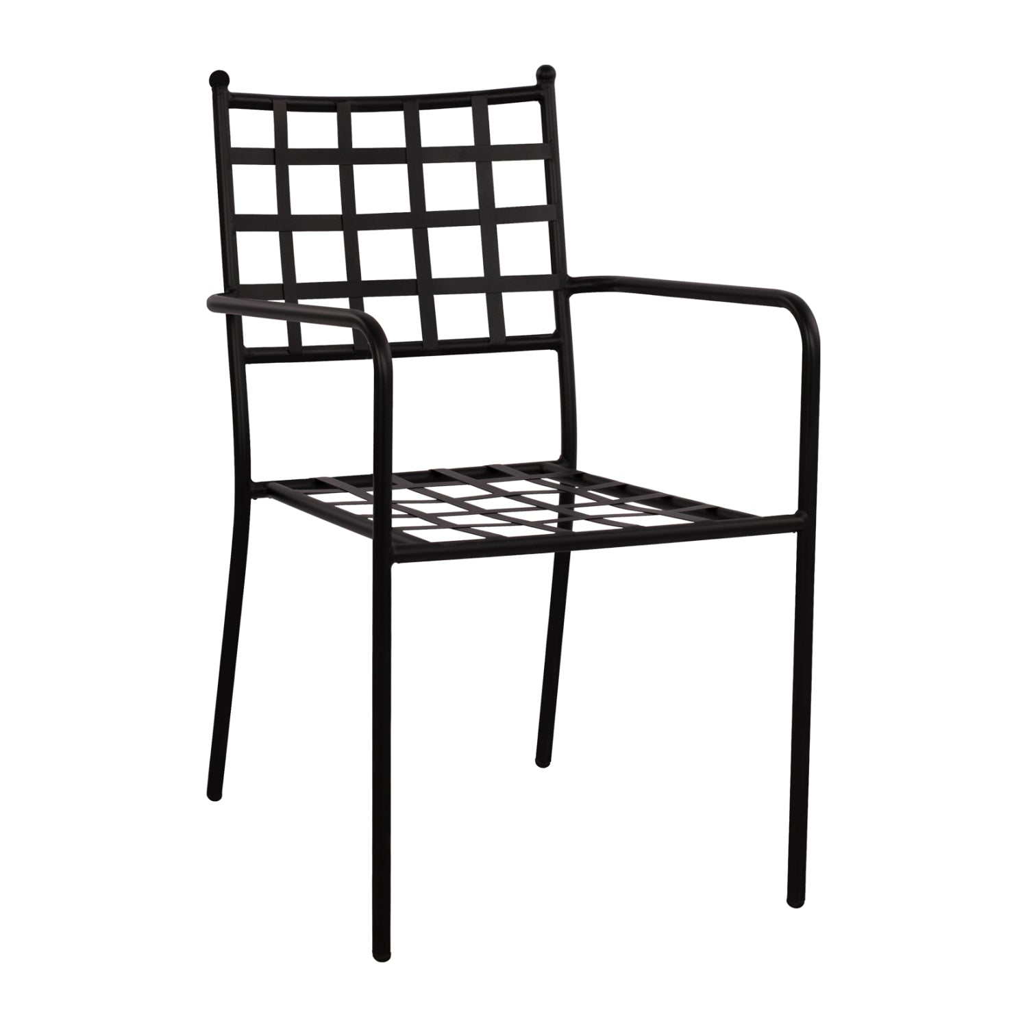 Metallic Armchair HM5508 Black color 46x58x88 cm image 1
