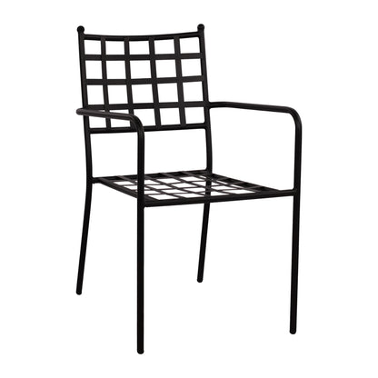 Metallic Armchair HM5508 Black color 46x58x88 cm image 1