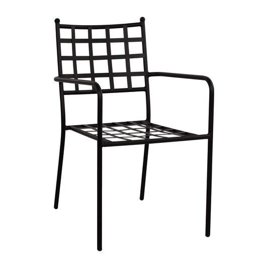 Metallic Armchair HM5508 Black color 46x58x88 cm image 1