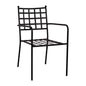 Metallic Armchair HM5508 Black color 46x58x88 cm image 1