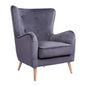 HM8392.01 armchair MARTA, Velvet grey, 77x86x95h cm image 1