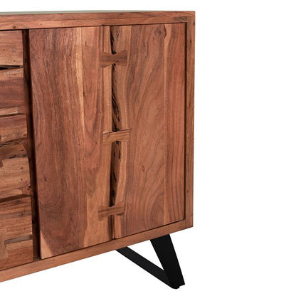 Buffet HM8176 Fansi from solid acacia Wood natural 150x45x86cm