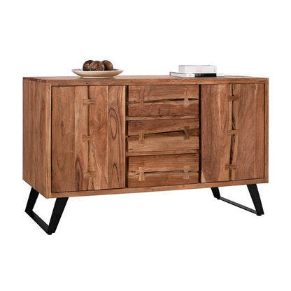 Buffet HM8176 Fansi from solid acacia Wood natural 150x45x86cm image 1