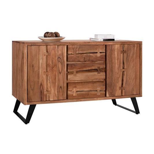 Buffet HM8176 Fansi from solid acacia Wood natural 150x45x86cm image 1